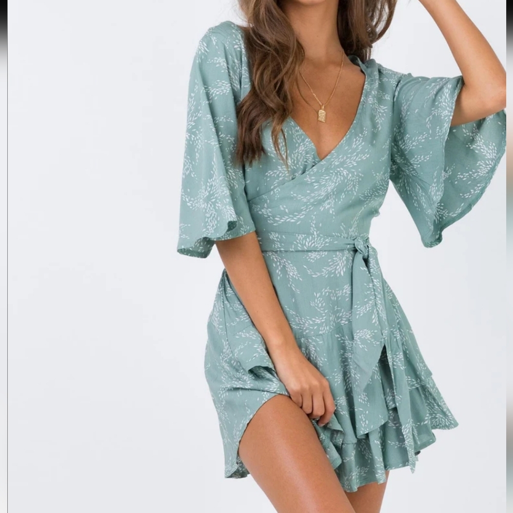 Polly The Louie Romper Sage Size 8 Color Light Gr… - image 8